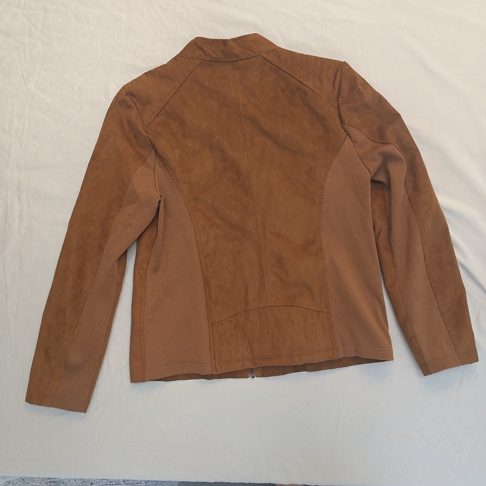 Sebby Collection Women's Brown Faux Suede Jacket - Picture 2 of 7